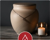 Urne mit Kerze